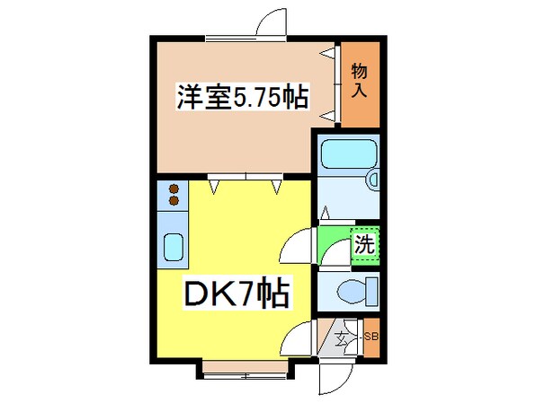 フラワーマンションⅥの物件間取画像